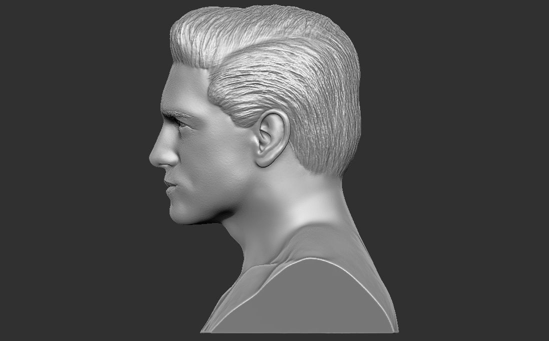 Handsome man bust 3D printing ready TYPE 1 3D print model_8