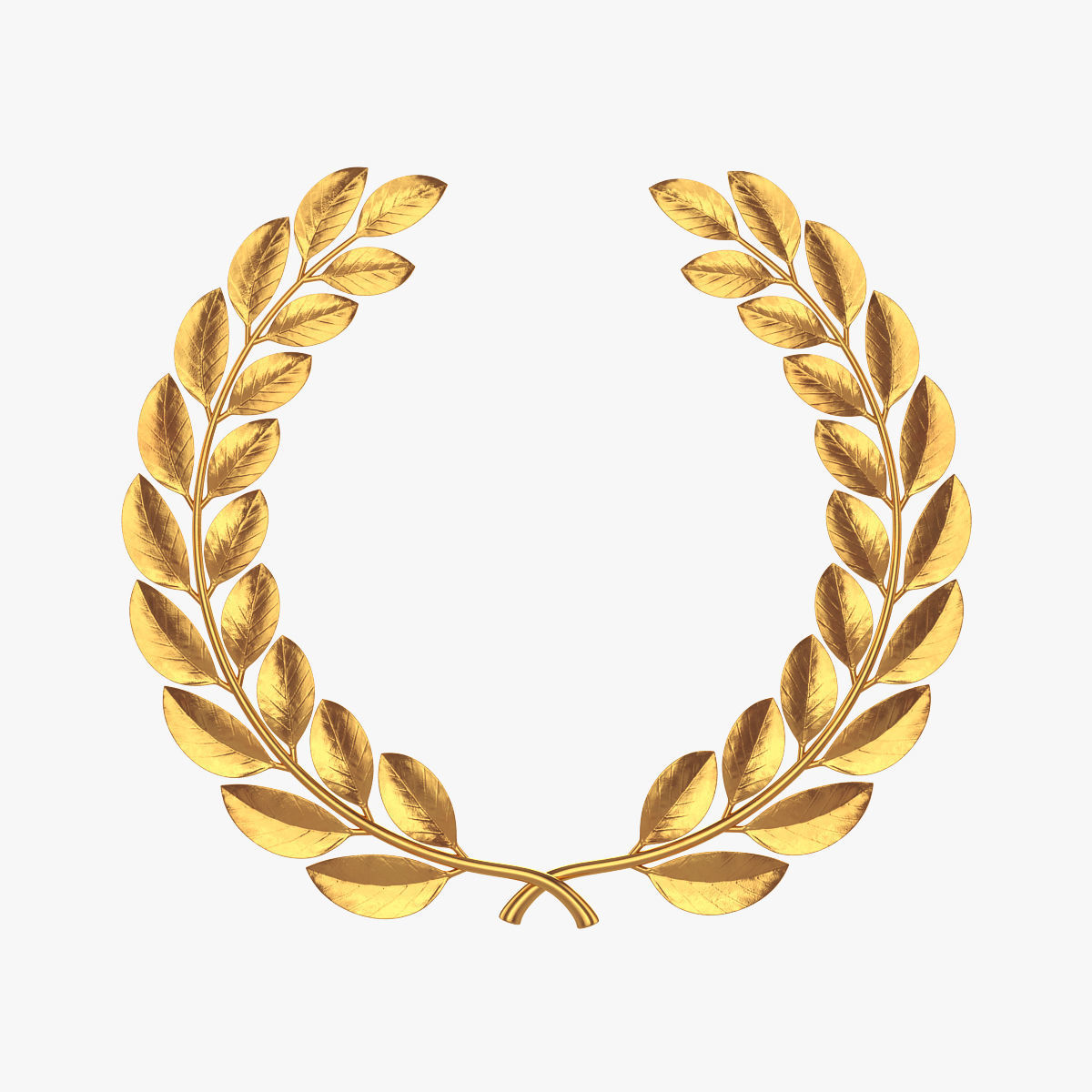 Gold laurel wreath 3D model CGTrader