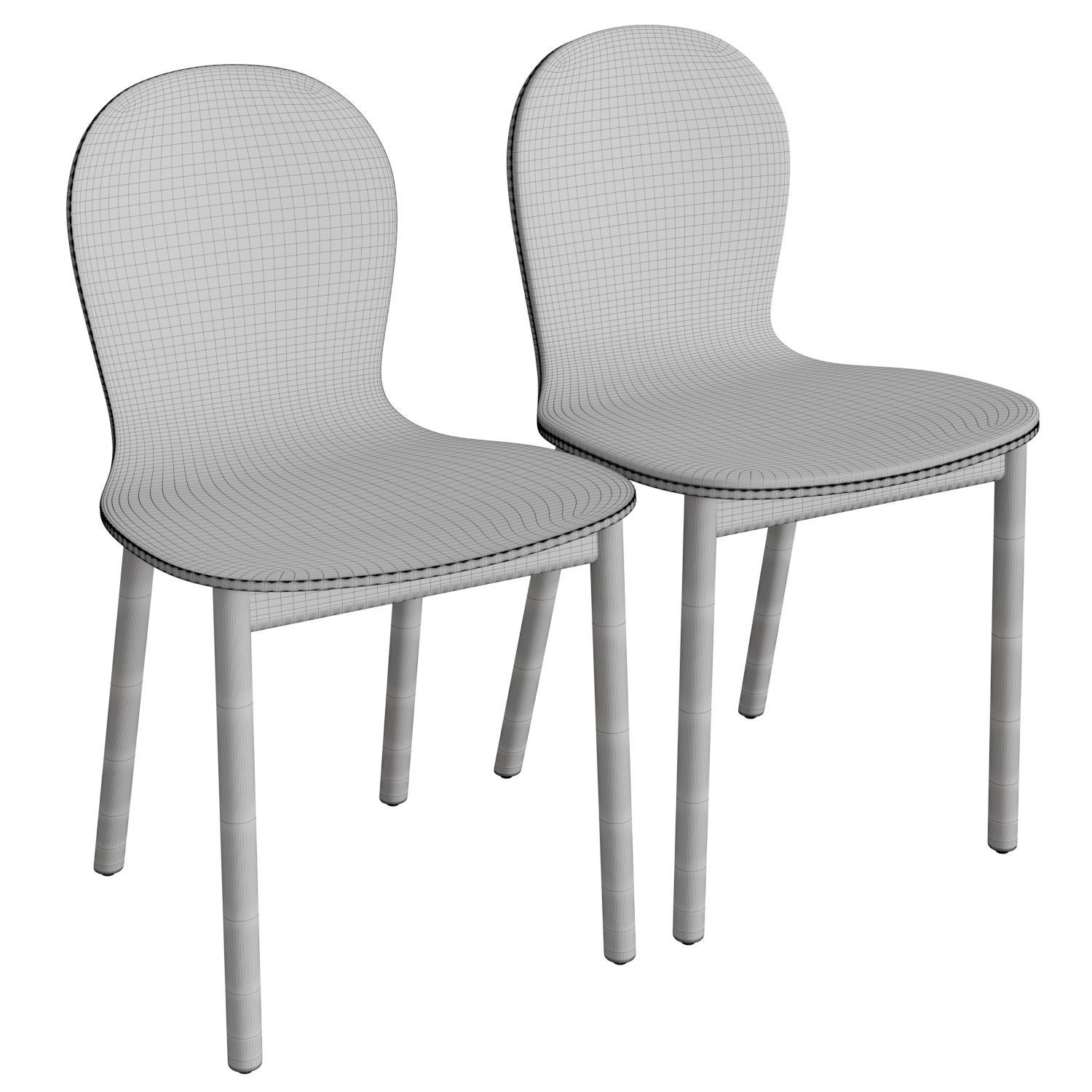Bac Two Chair 3D model_3