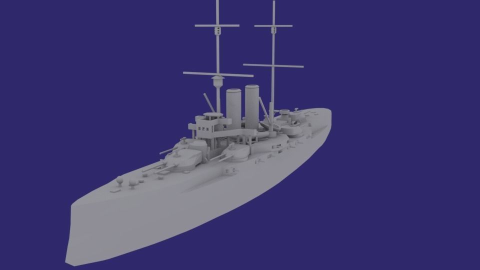 SMS Radetzky 3D print model_3