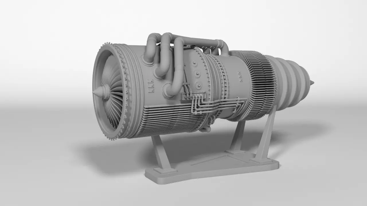 jet engine 3D print model_0
