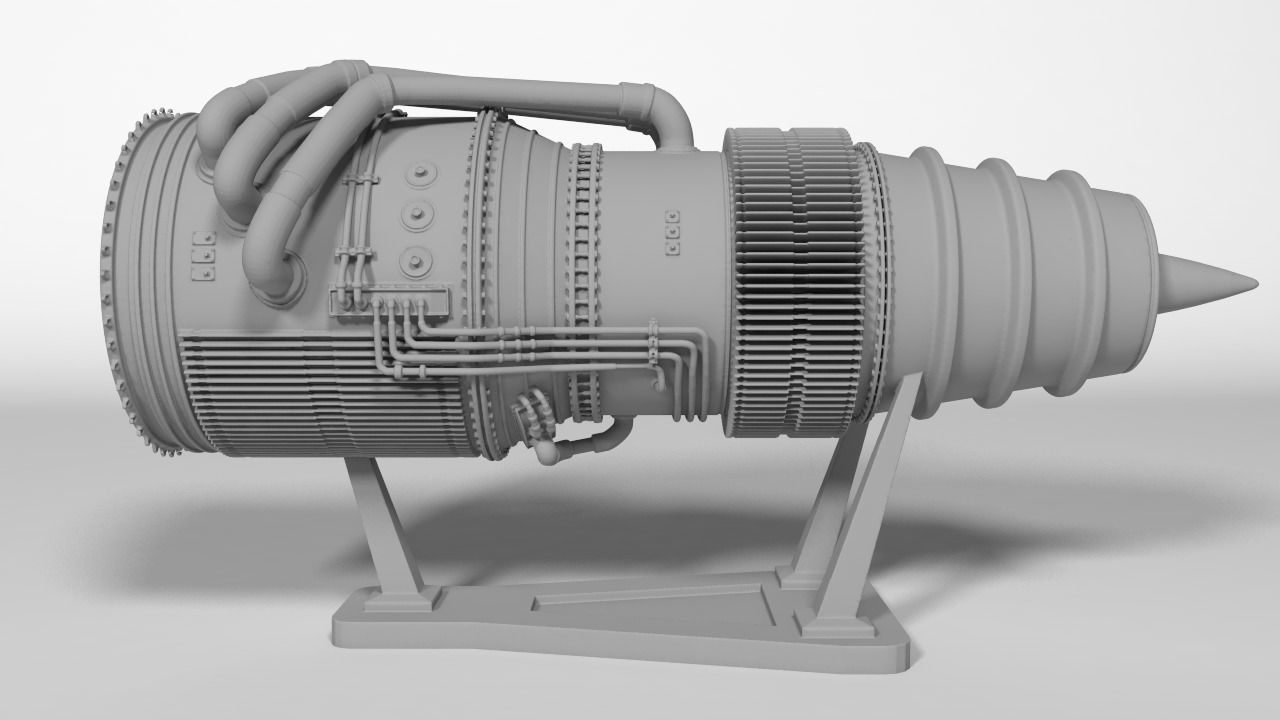 jet engine 3D print model_3