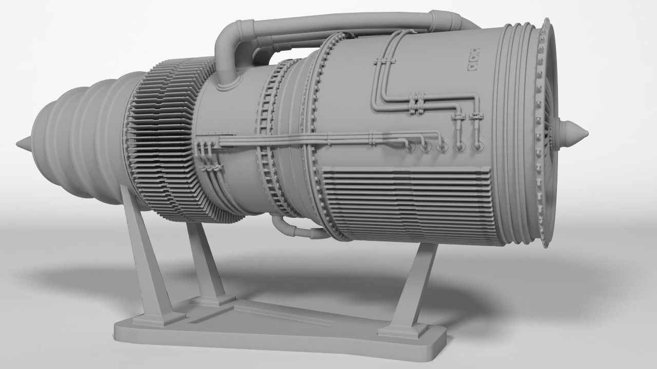 jet engine 3D print model_5