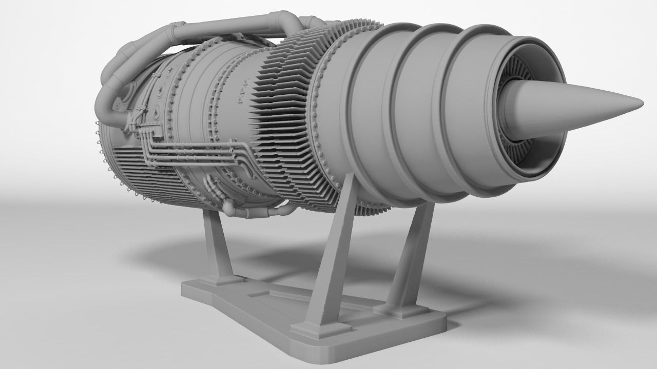 jet engine 3D print model_2