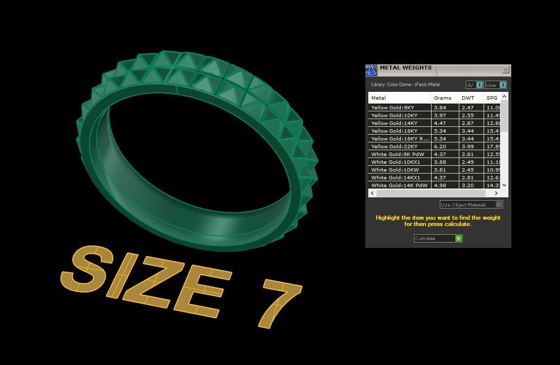 Dainty Double Row Spike Band Ring Mix Sizes 4 5 6 7 8 3D print model_13