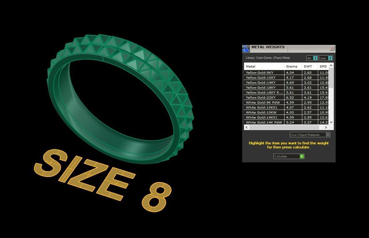 Dainty Double Row Spike Band Ring Mix Sizes 4 5 6 7 8 3D print model_14