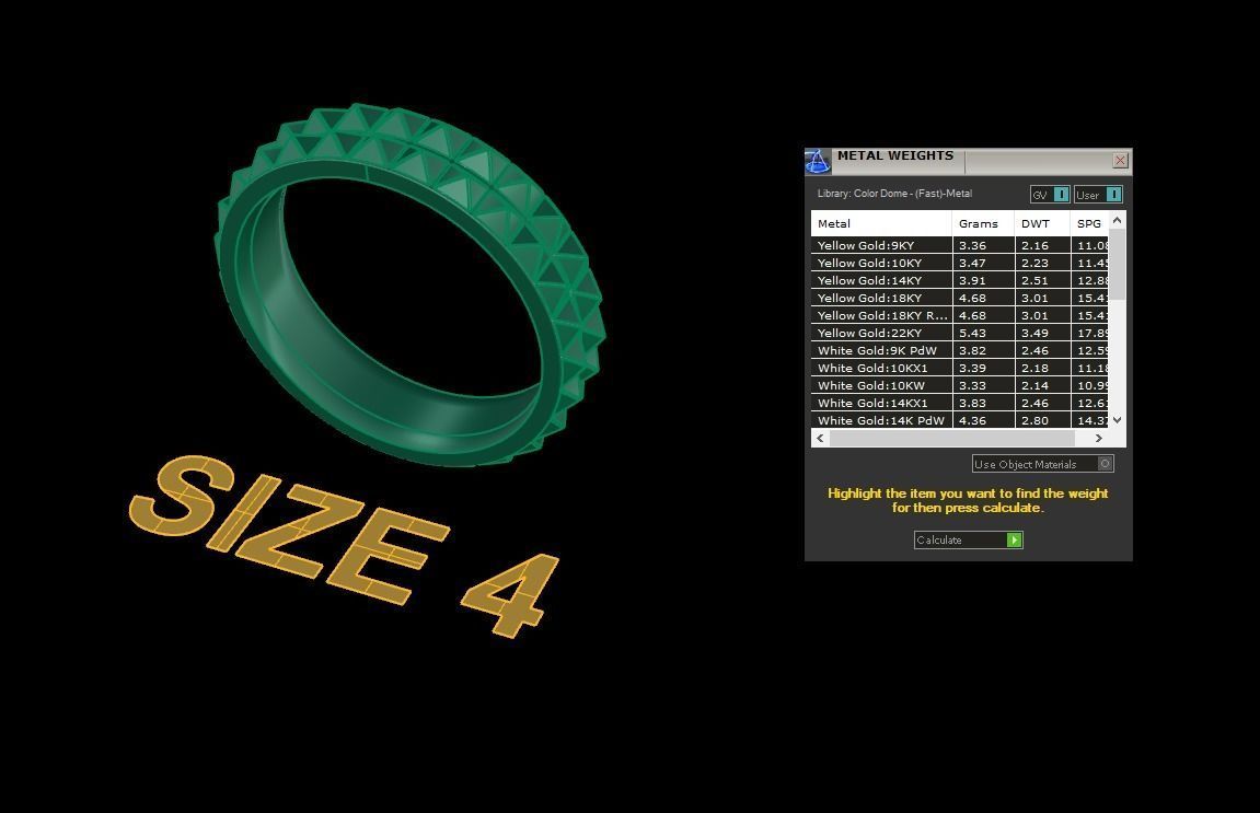 Dainty Double Row Spike Band Ring Mix Sizes 4 5 6 7 8 3D print model_10