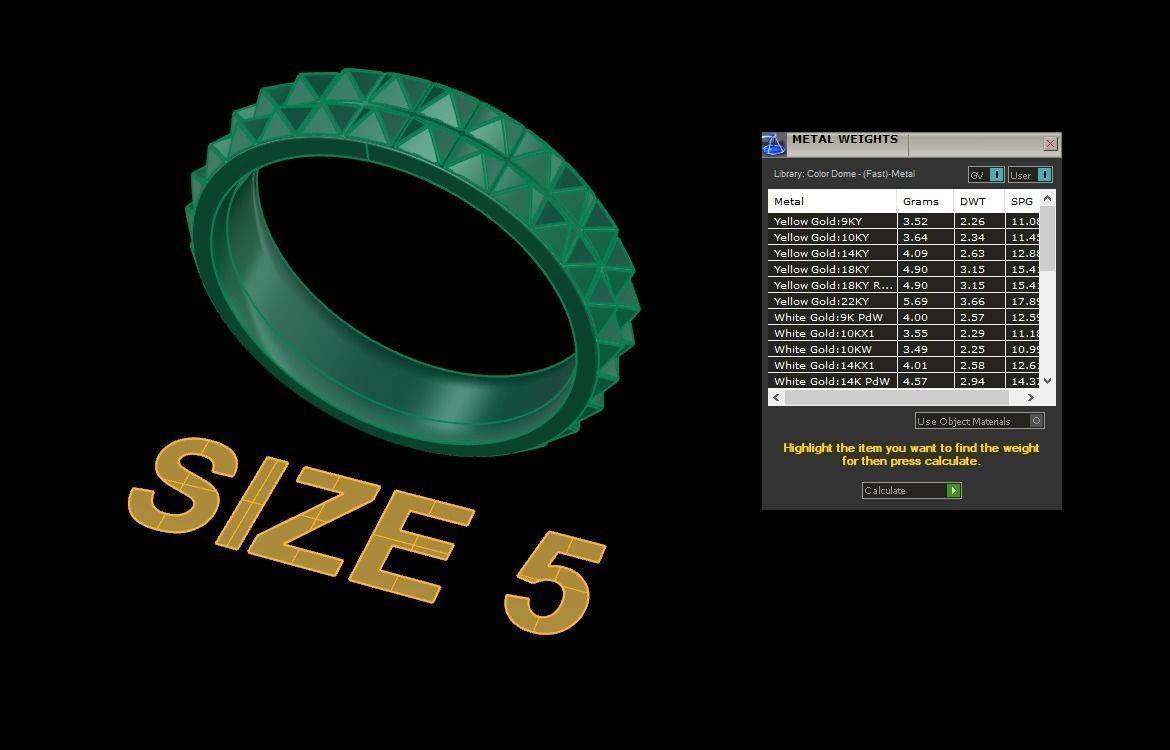 Dainty Double Row Spike Band Ring Mix Sizes 4 5 6 7 8 3D print model_11