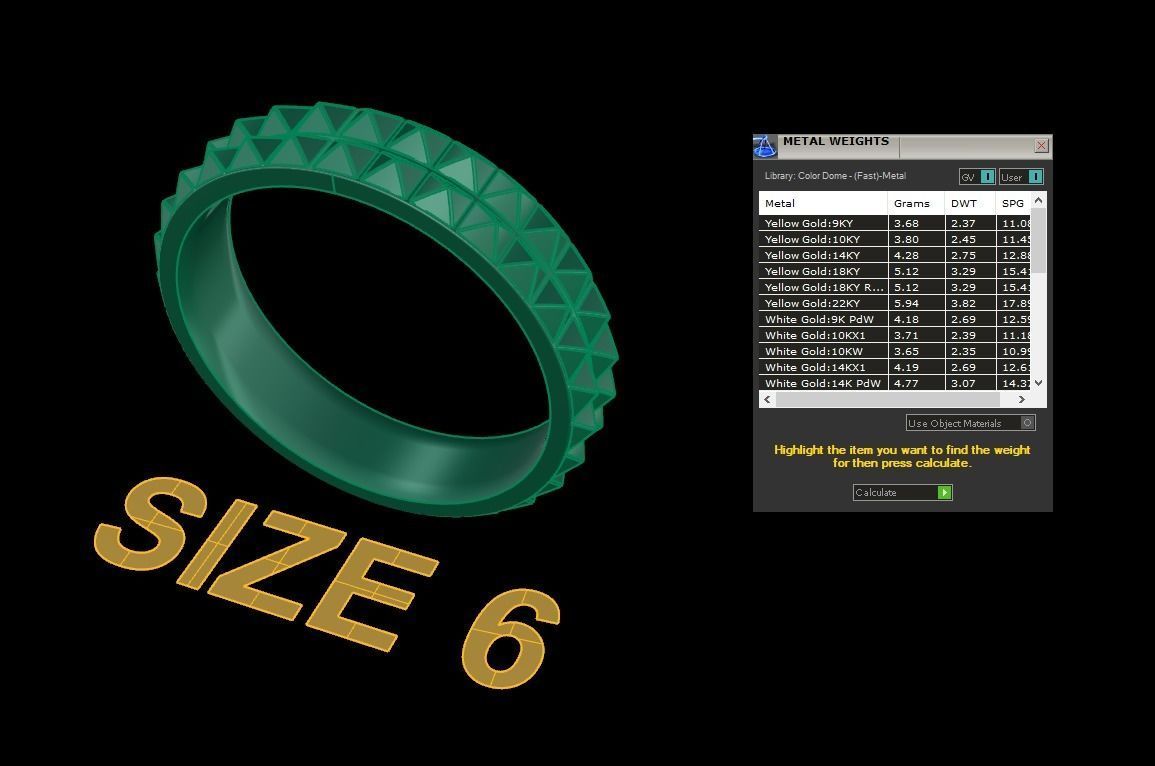 Dainty Double Row Spike Band Ring Mix Sizes 4 5 6 7 8 3D print model_12