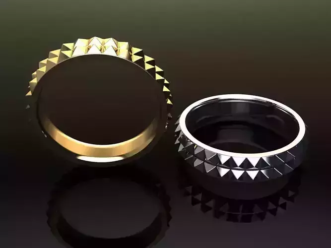 Dainty Double Row Spike Band Ring Mix Sizes 4 5 6 7 8