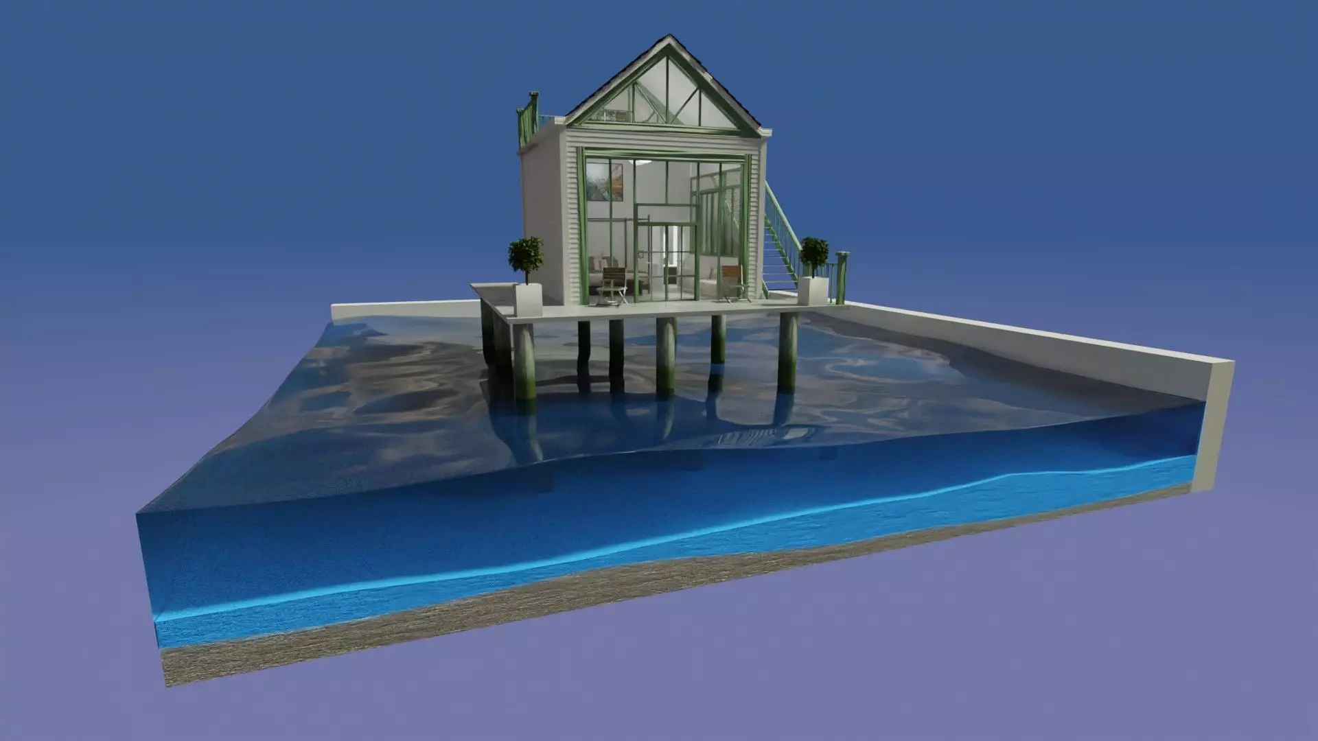 Chalet Holiday Resort Small House Building Free 3D model