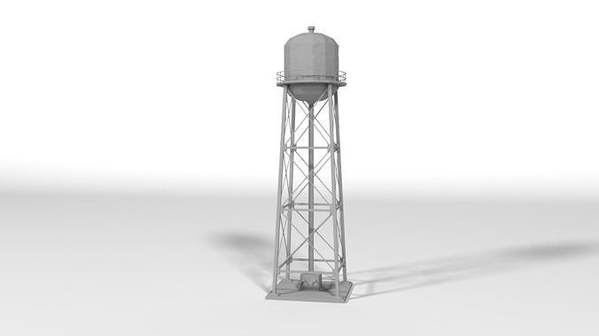 water tower 3D print model