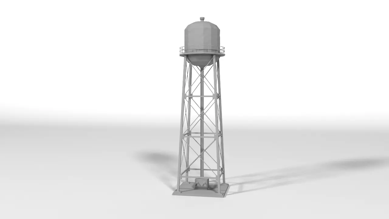 water tower 3D print model