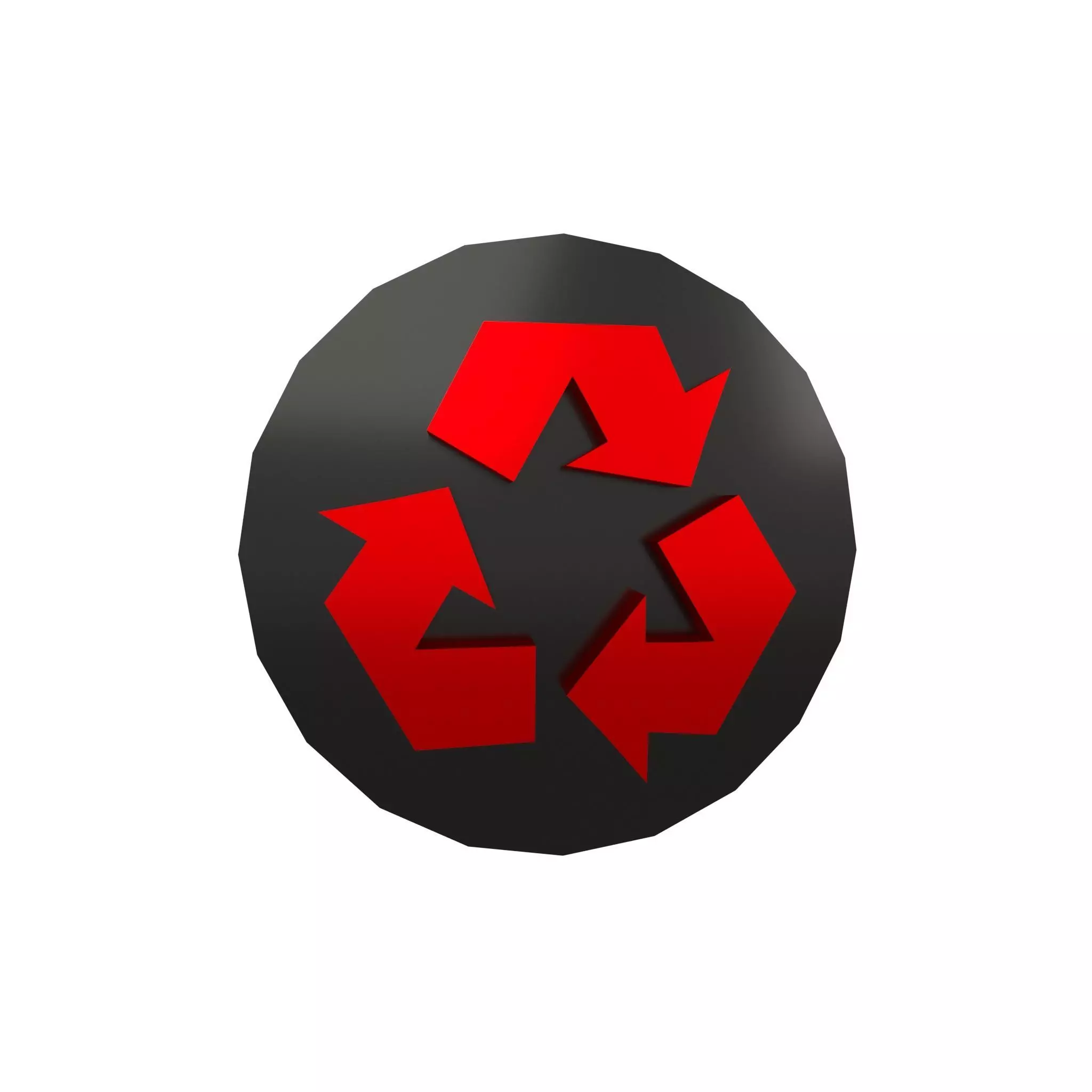 Recycle Symbols v4 009 Low-poly 3D model_0