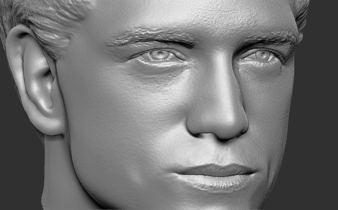 Handsome man head TYPE 1 3D model_33