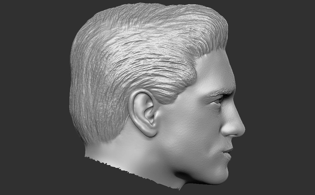 Handsome man head TYPE 1 3D model_24