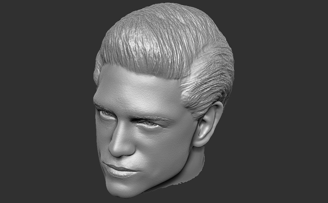 Handsome man head TYPE 1 3D model_26
