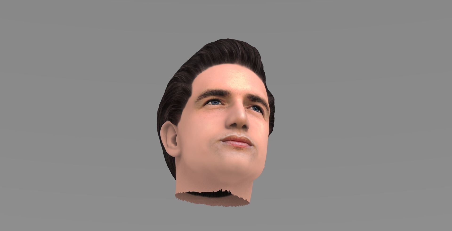 Handsome man head TYPE 1 3D model_11