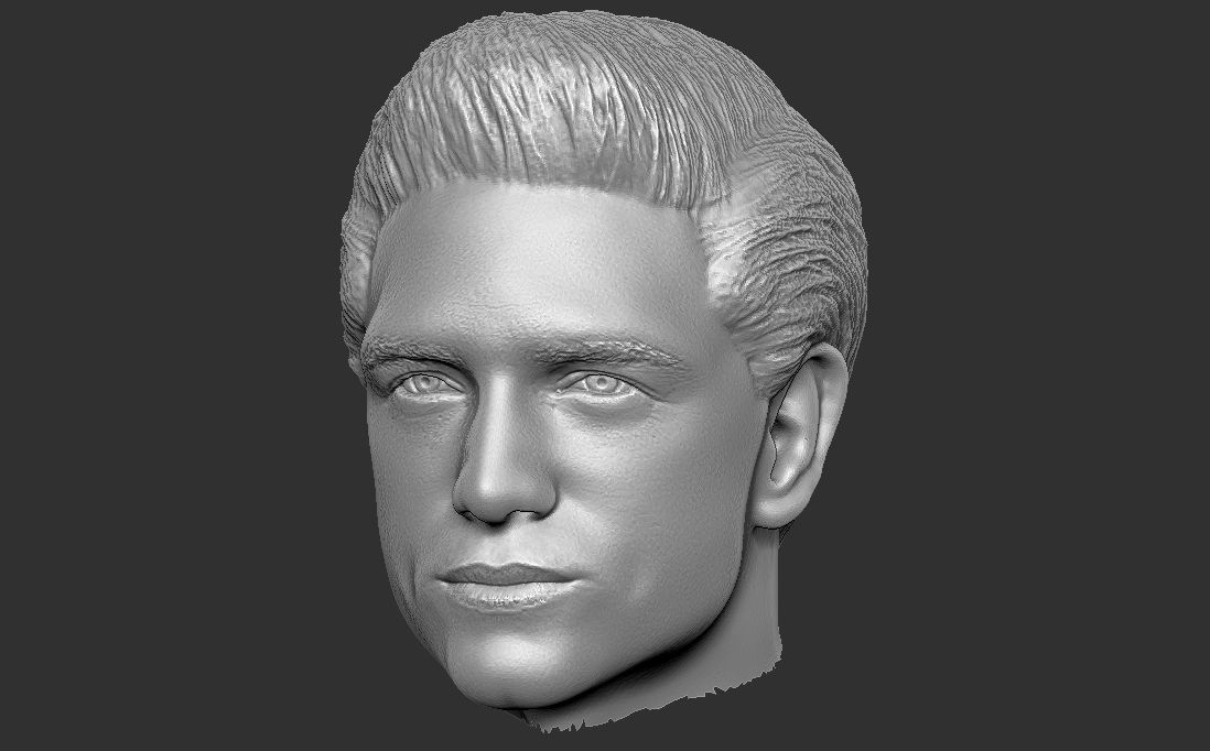 Handsome man head TYPE 1 3D model_18