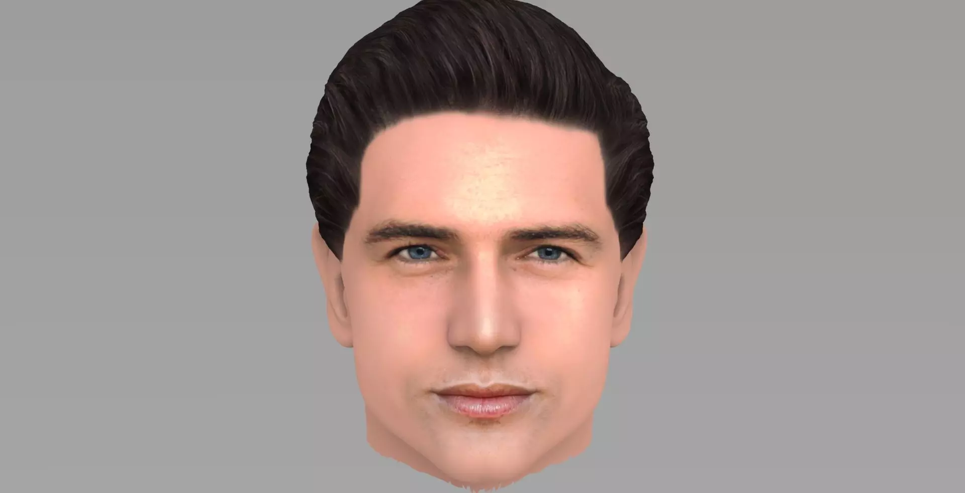 Handsome man head TYPE 1 3D model_0