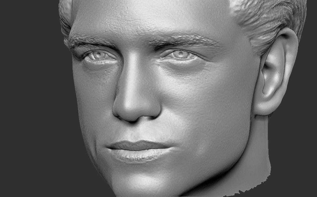 Handsome man head TYPE 1 3D model_28