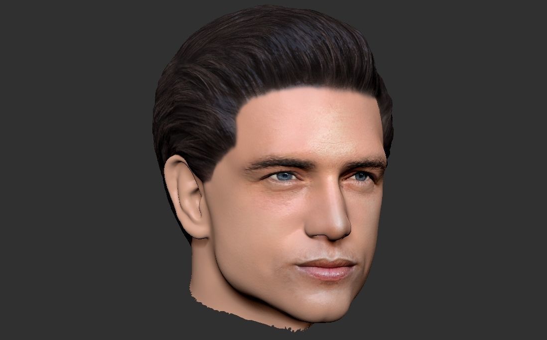 Handsome man head TYPE 1 3D model_14