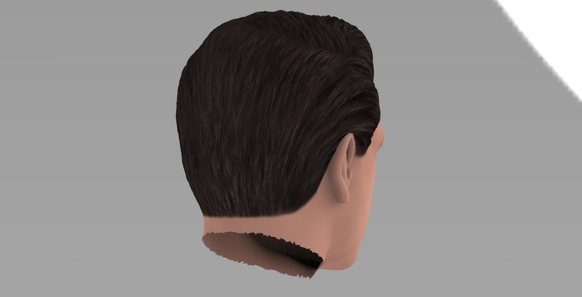 Handsome man head TYPE 1 3D model_5