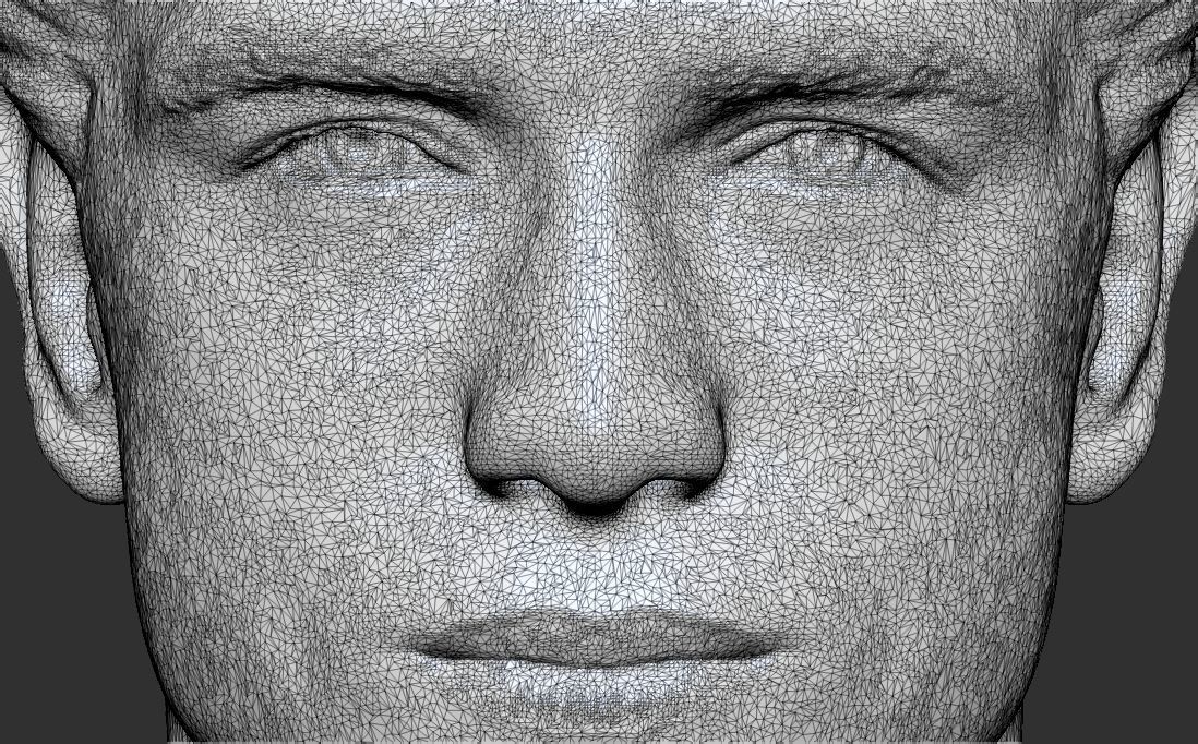 Handsome man head TYPE 1 3D model_37