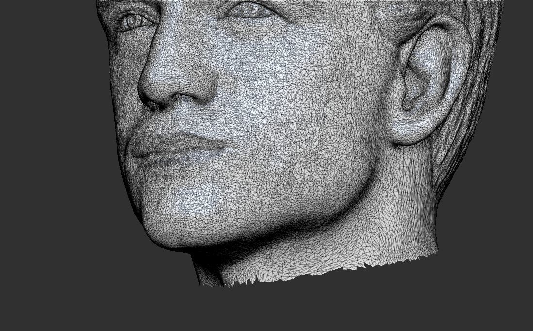 Handsome man head TYPE 1 3D model_36