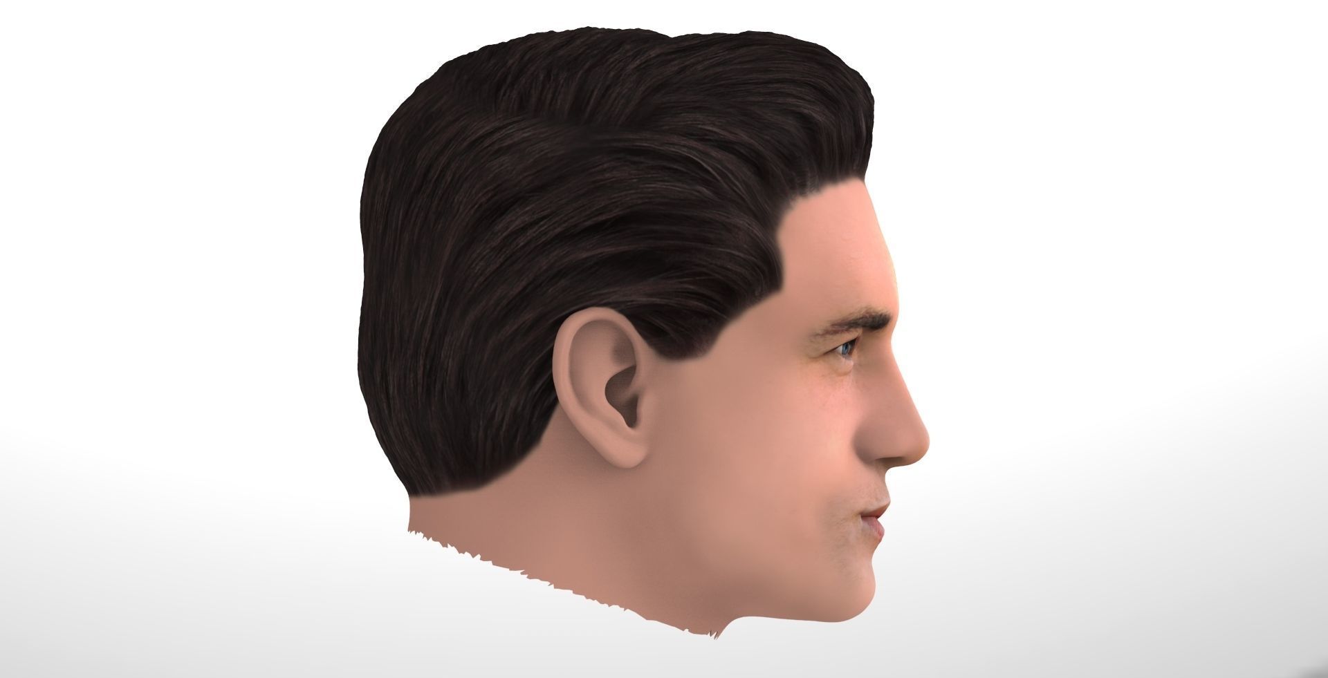 Handsome man head TYPE 1 3D model_6
