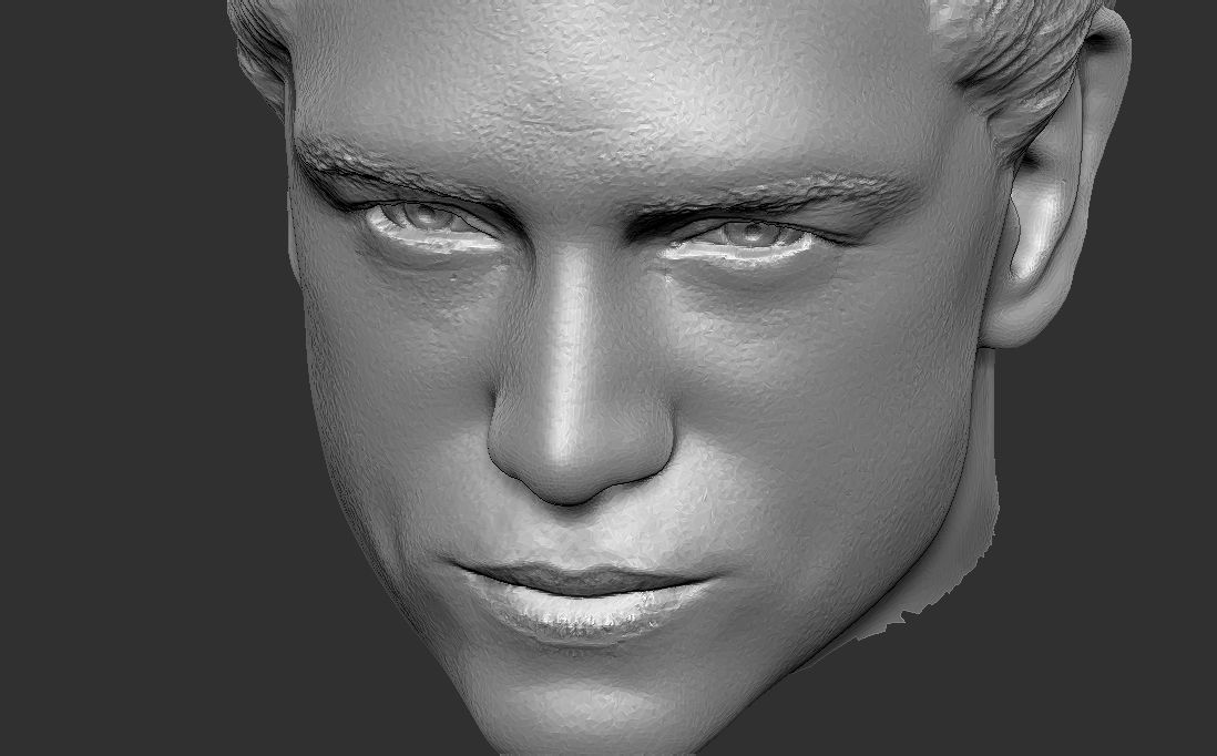 Handsome man head TYPE 1 3D model_31