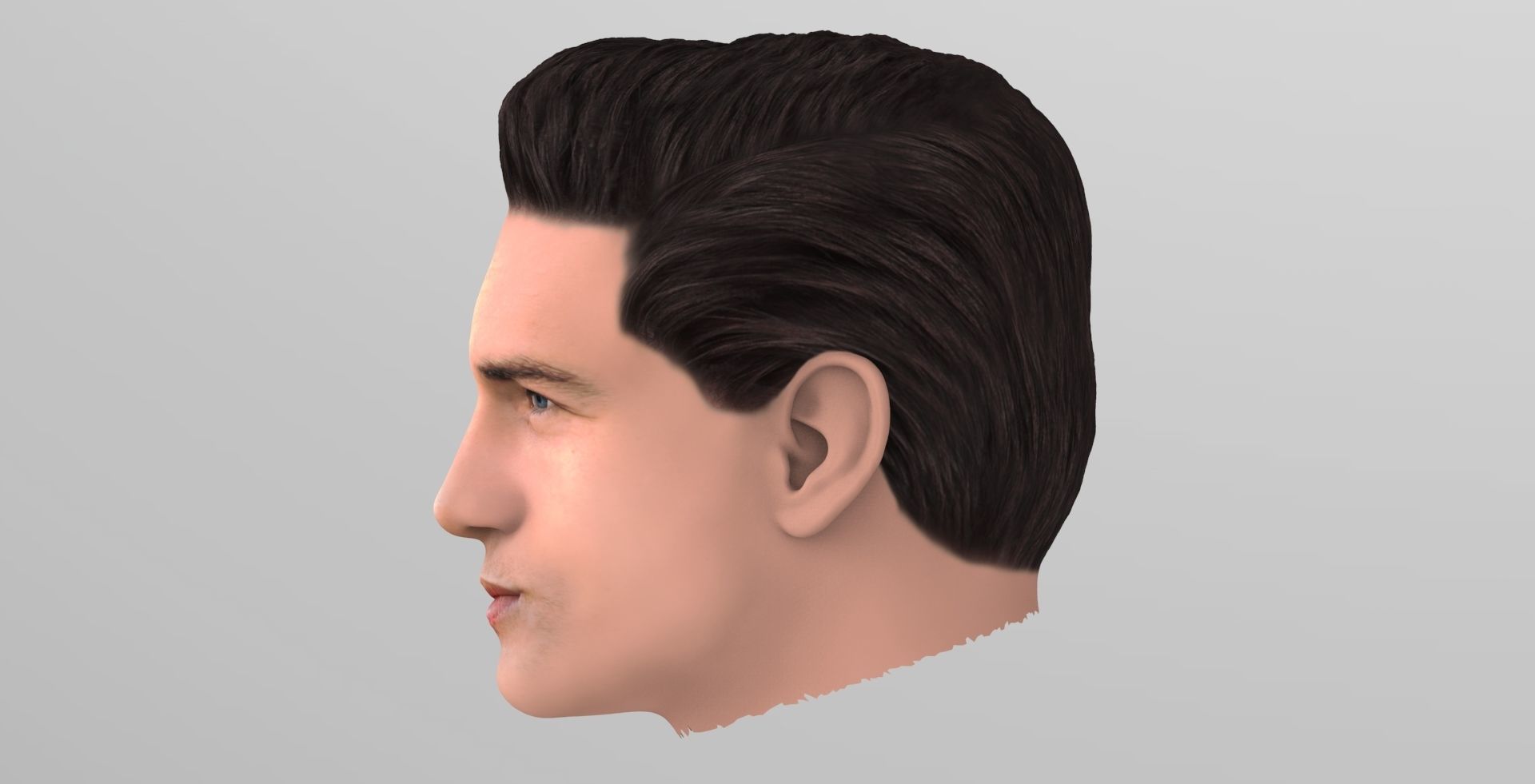 Handsome man head TYPE 1 3D model_3