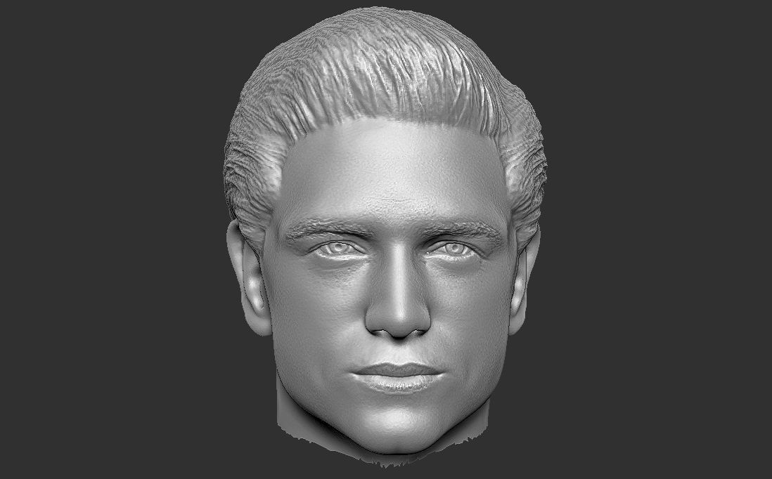 Handsome man head TYPE 1 3D model_21