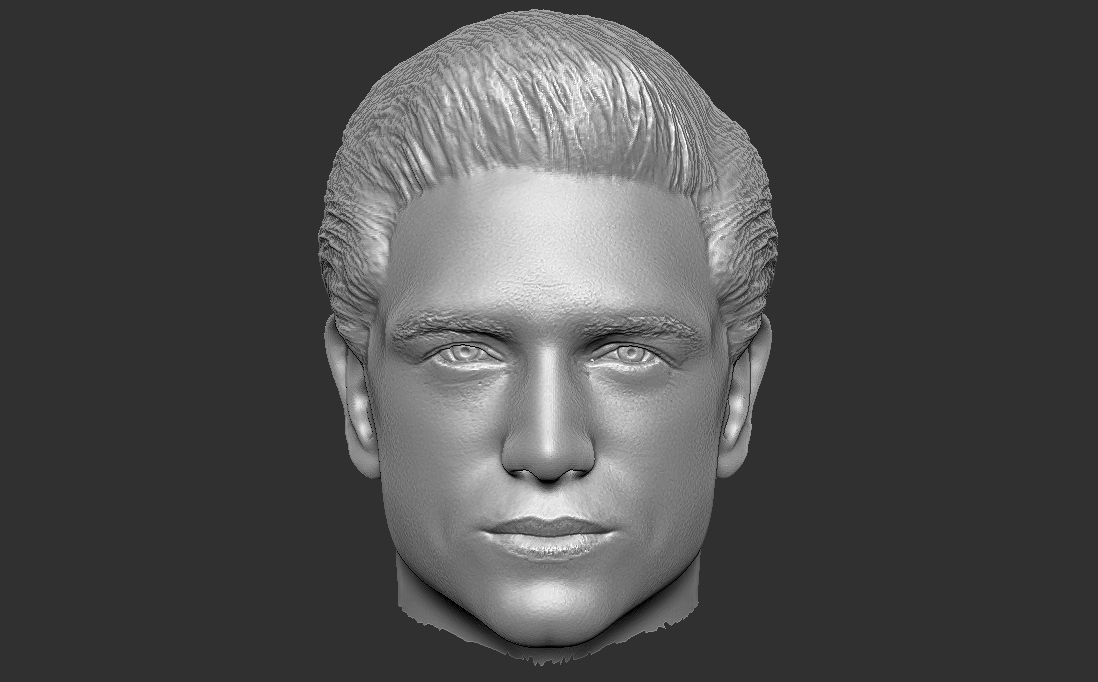 Handsome man head TYPE 1 3D model_17