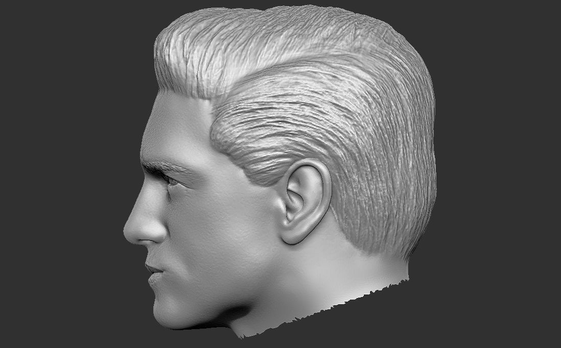 Handsome man head TYPE 1 3D model_20