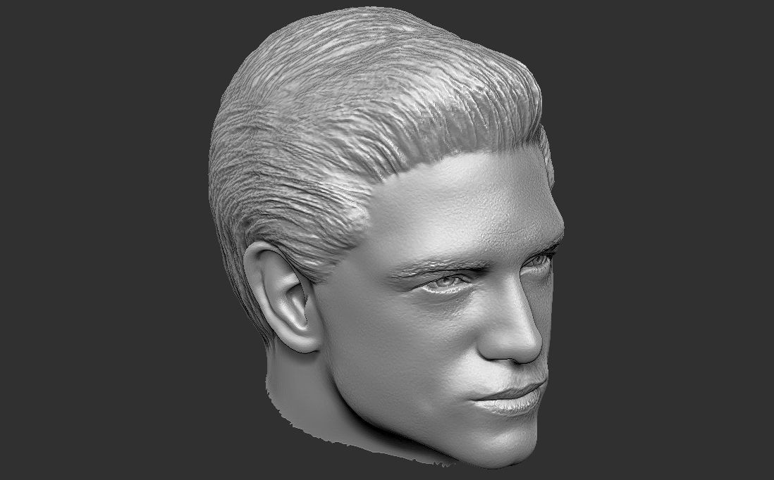 Handsome man head TYPE 1 3D model_34