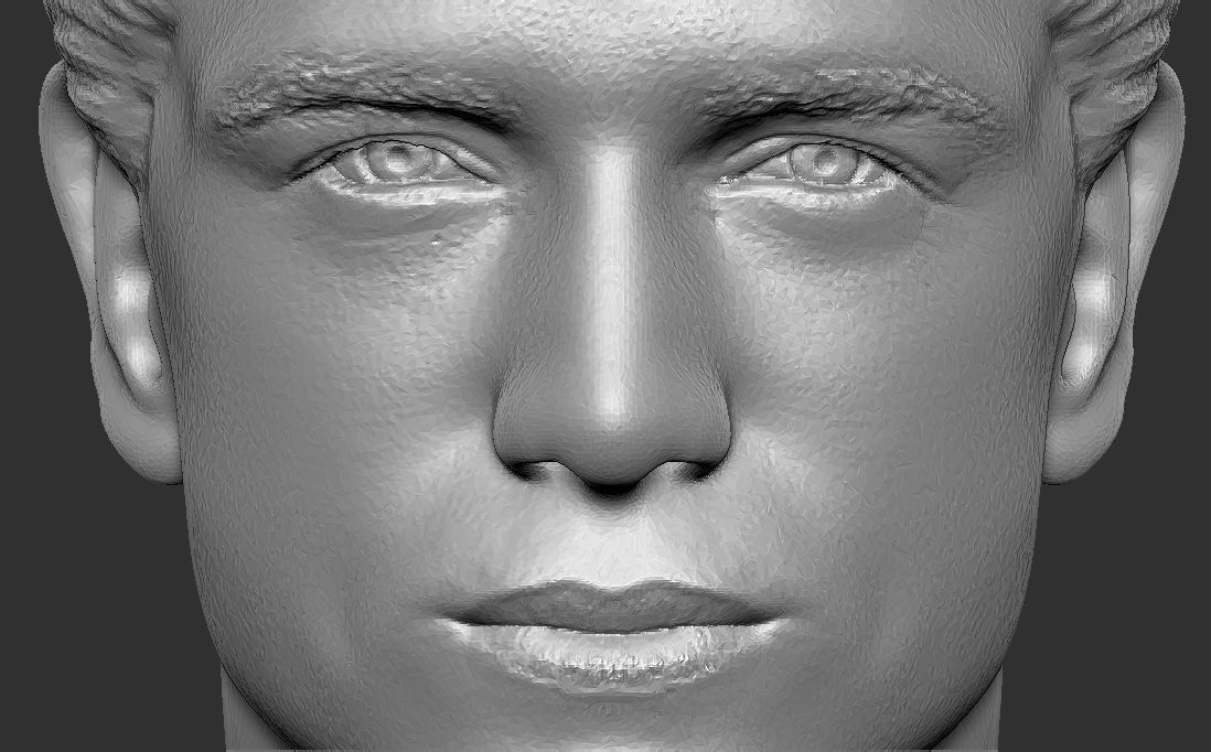 Handsome man head TYPE 1 3D model_29