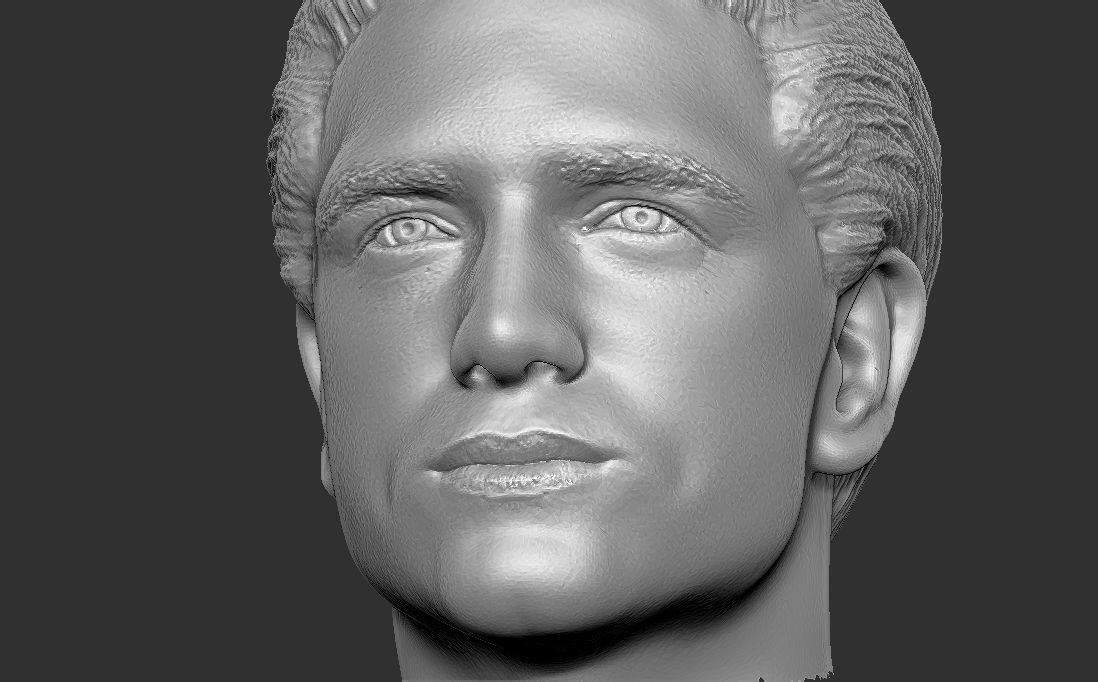Handsome man head TYPE 1 3D model_32
