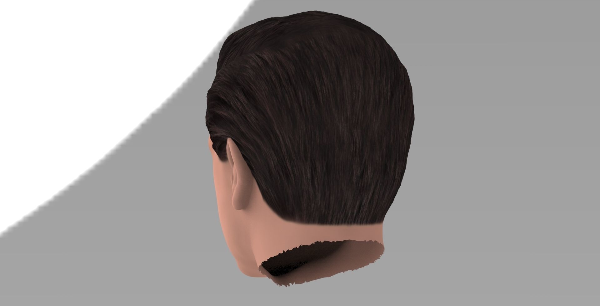 Handsome man head TYPE 1 3D model_4