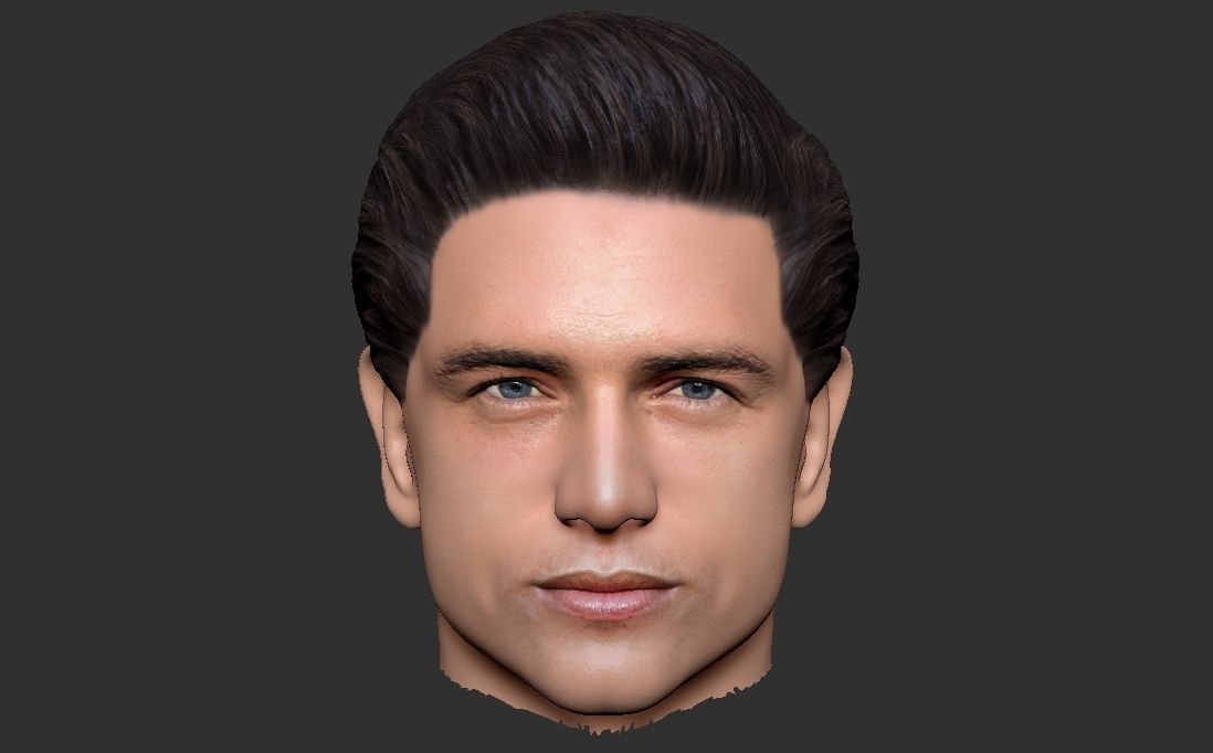 Handsome man head TYPE 1 3D model_13