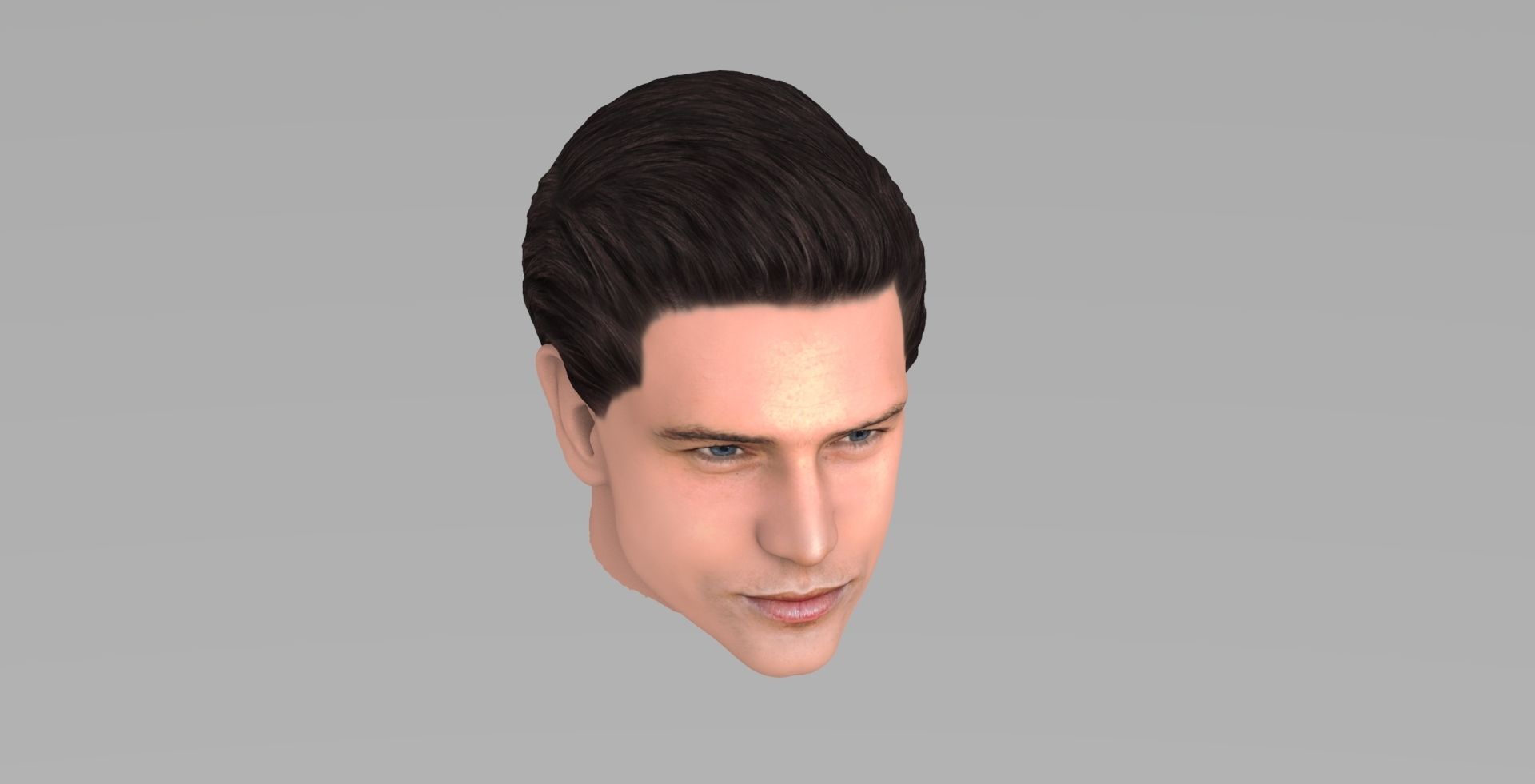 Handsome man head TYPE 1 3D model_10