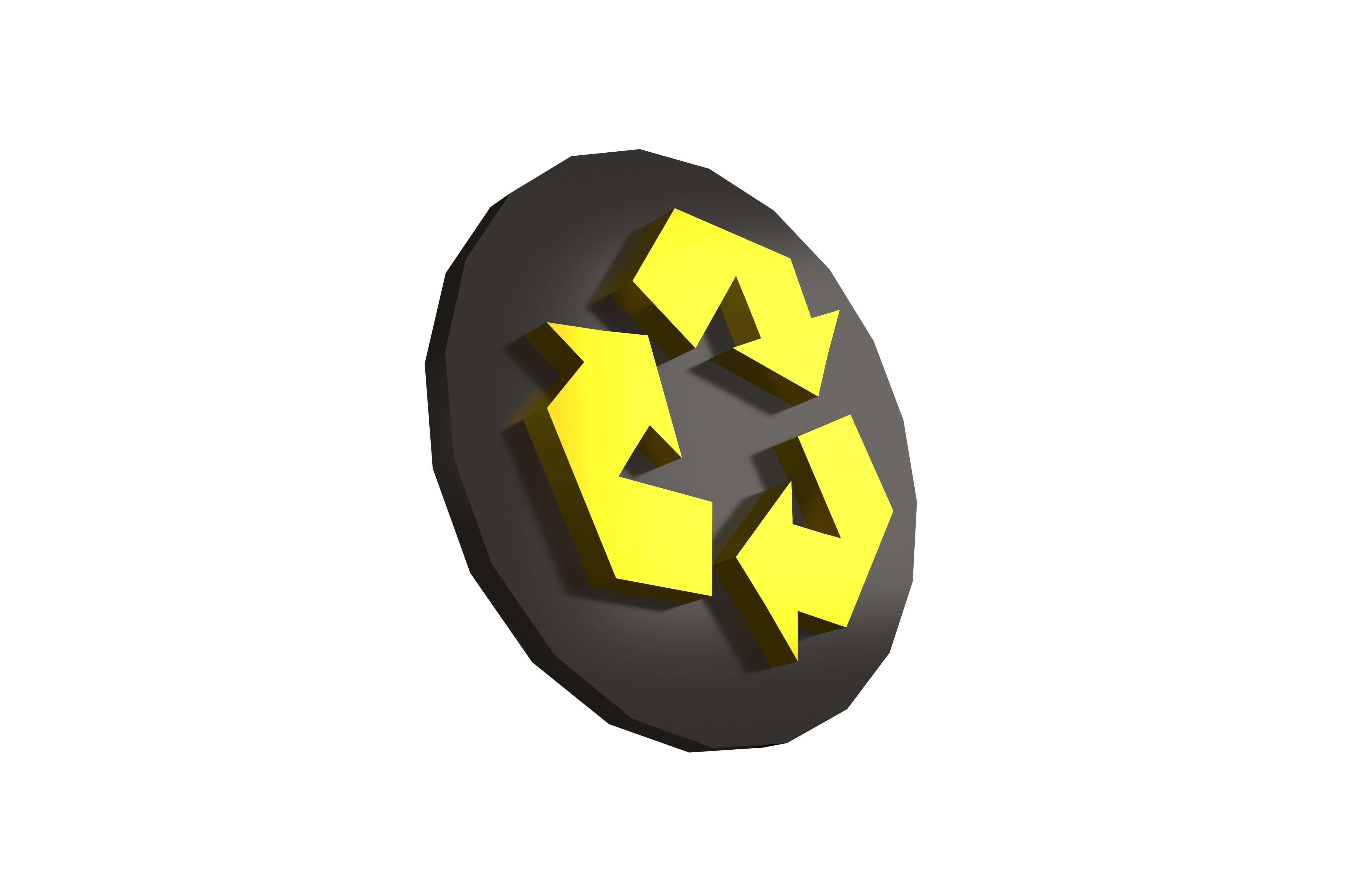 Recycle Symbols v4 011 Low-poly 3D model_3