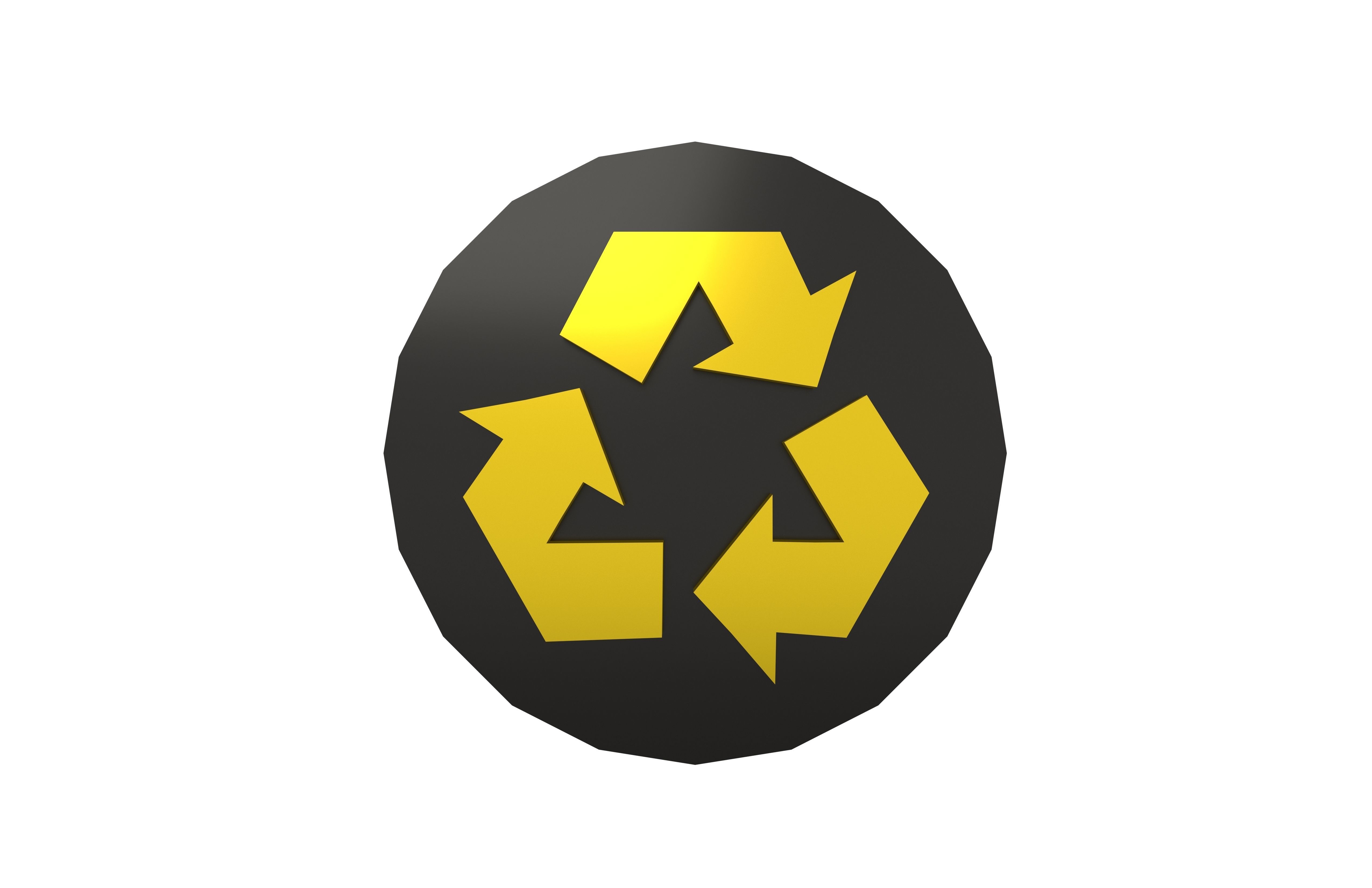 Recycle Symbols v4 011 Low-poly 3D model_1