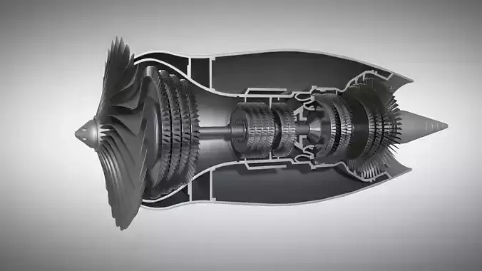 Aircraft Engine Turbine 3D model