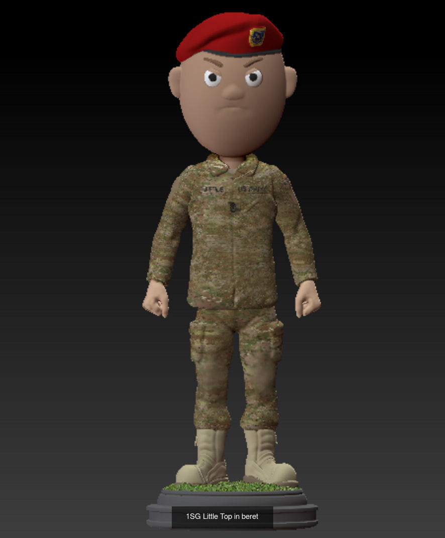 1SG Little Top and his battle buddies 3D Model Collection_9