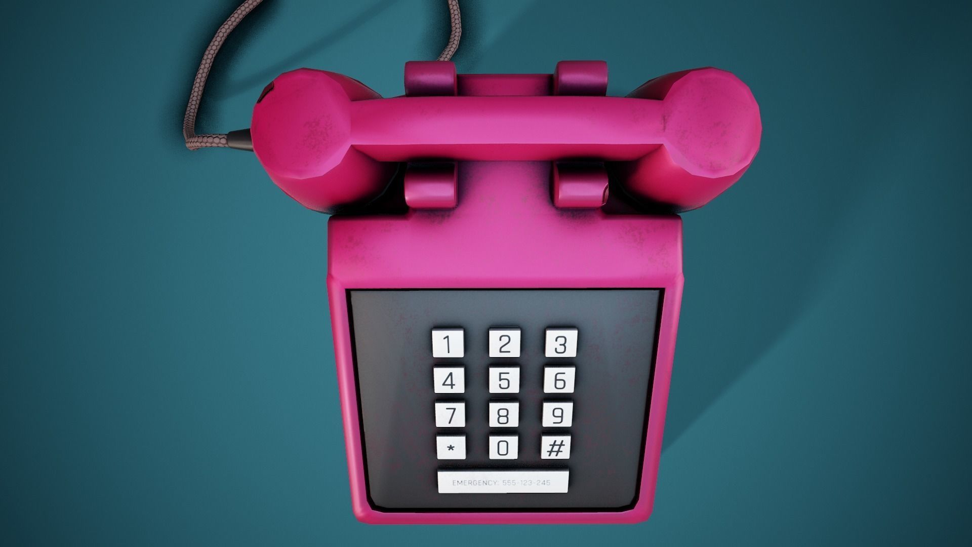 Stylized Retro Phone - Tutorial Included  Low-poly 3D model_8