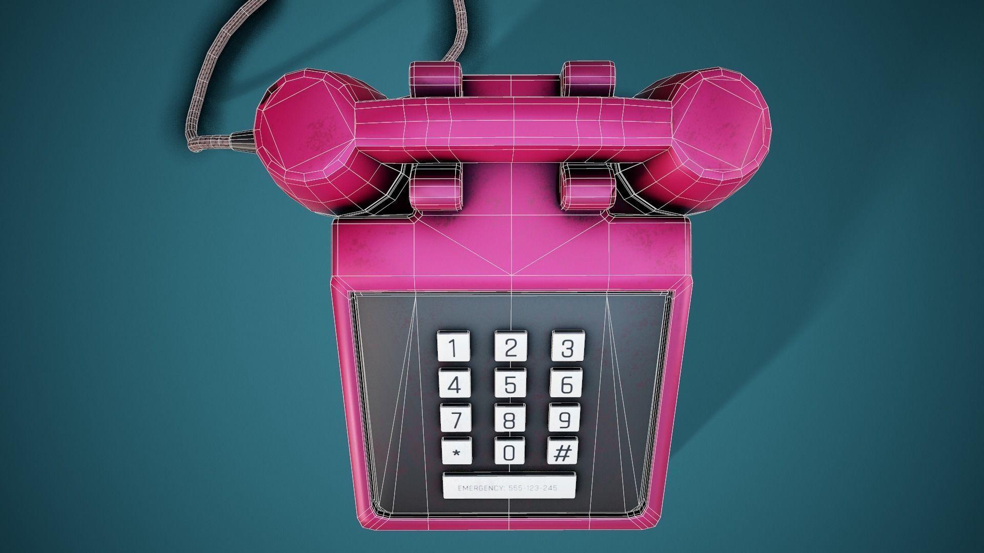 Stylized Retro Phone - Tutorial Included  Low-poly 3D model_9