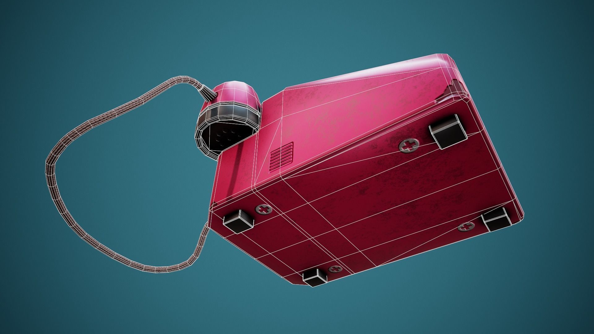 Stylized Retro Phone - Tutorial Included  Low-poly 3D model_11
