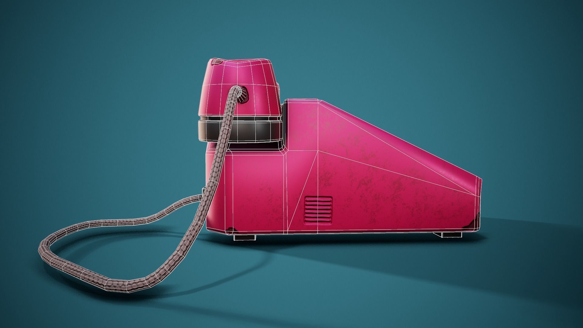 Stylized Retro Phone - Tutorial Included  Low-poly 3D model_5