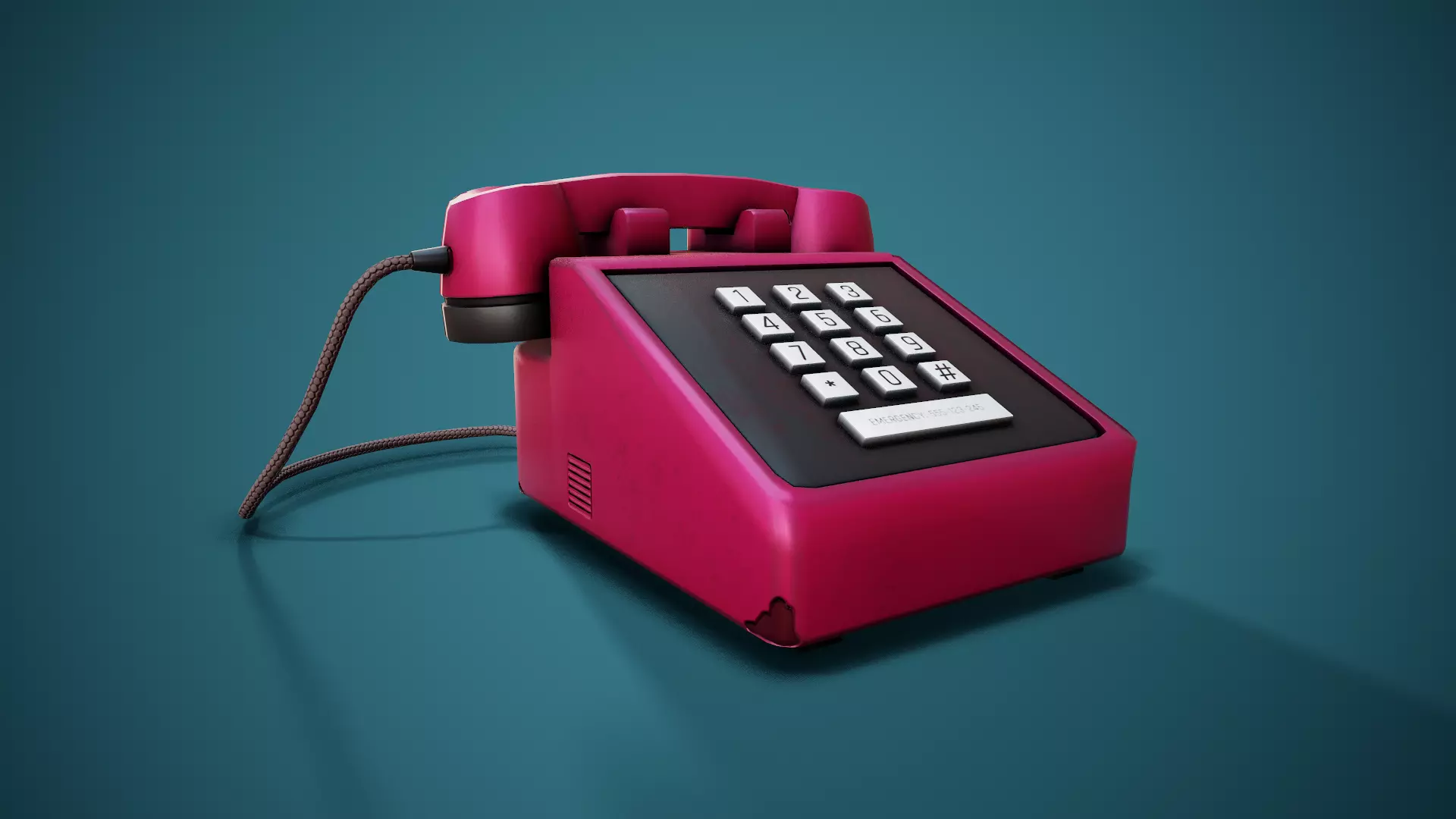 Stylized Retro Phone - Tutorial Included  Low-poly 3D model_0